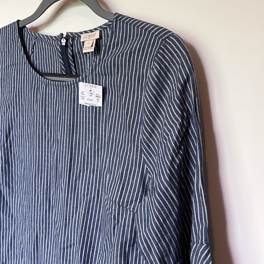 New J. Crew Pinstripe Dress